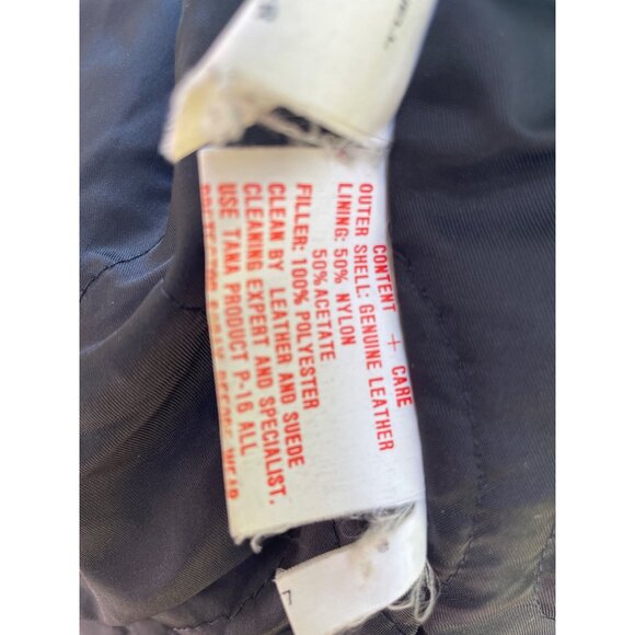 Vintage Versi Pelle By M. Julian Black Genuine Leather Jacket With Asymmetrical - Picture 6 of 12